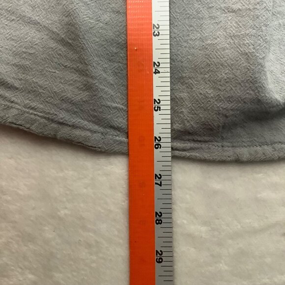 Oh My Gauze Gray Short Sleeve Asymmetrical Tunic Top Lagenlook Cotton Size 1 - Picture 6 of 7